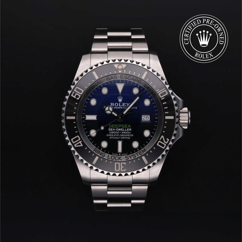 Rolex Certified Pre-owned Deep Sea M126660-0002 front on black background