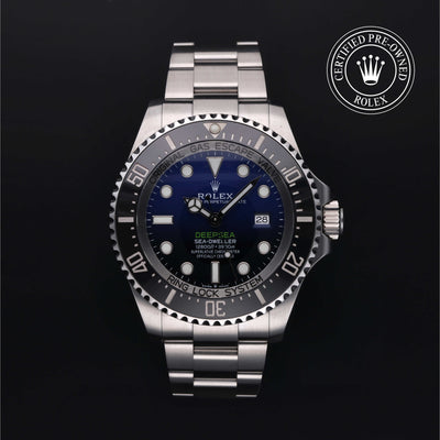 Rolex Certified Pre-owned Deep Sea M126660-0002 front on black background