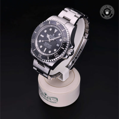 Rolex Certified Pre-owned Deep Sea M126660-0001 front on black background