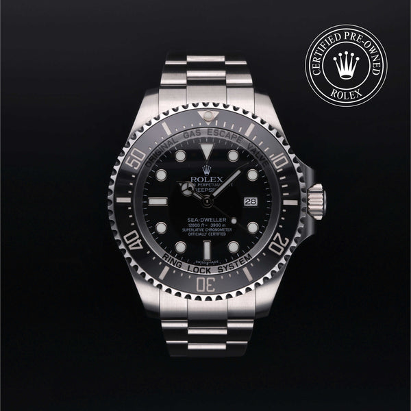 Rolex Certified Pre-owned Deep Sea M116660-0001 front on black background