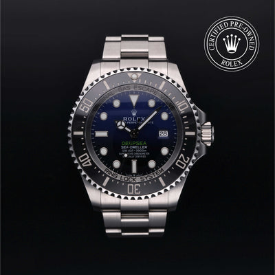 Rolex Certified Pre-owned Deep Sea M126660-0002 front on black background