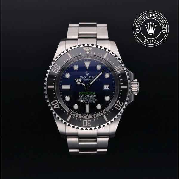 Rolex Certified Pre-owned Deep Sea M126660-0002 front on black background