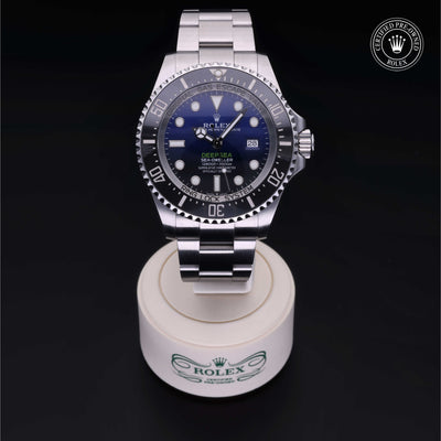 Rolex Certified Pre-owned Deep Sea M126660-0002 front on black background