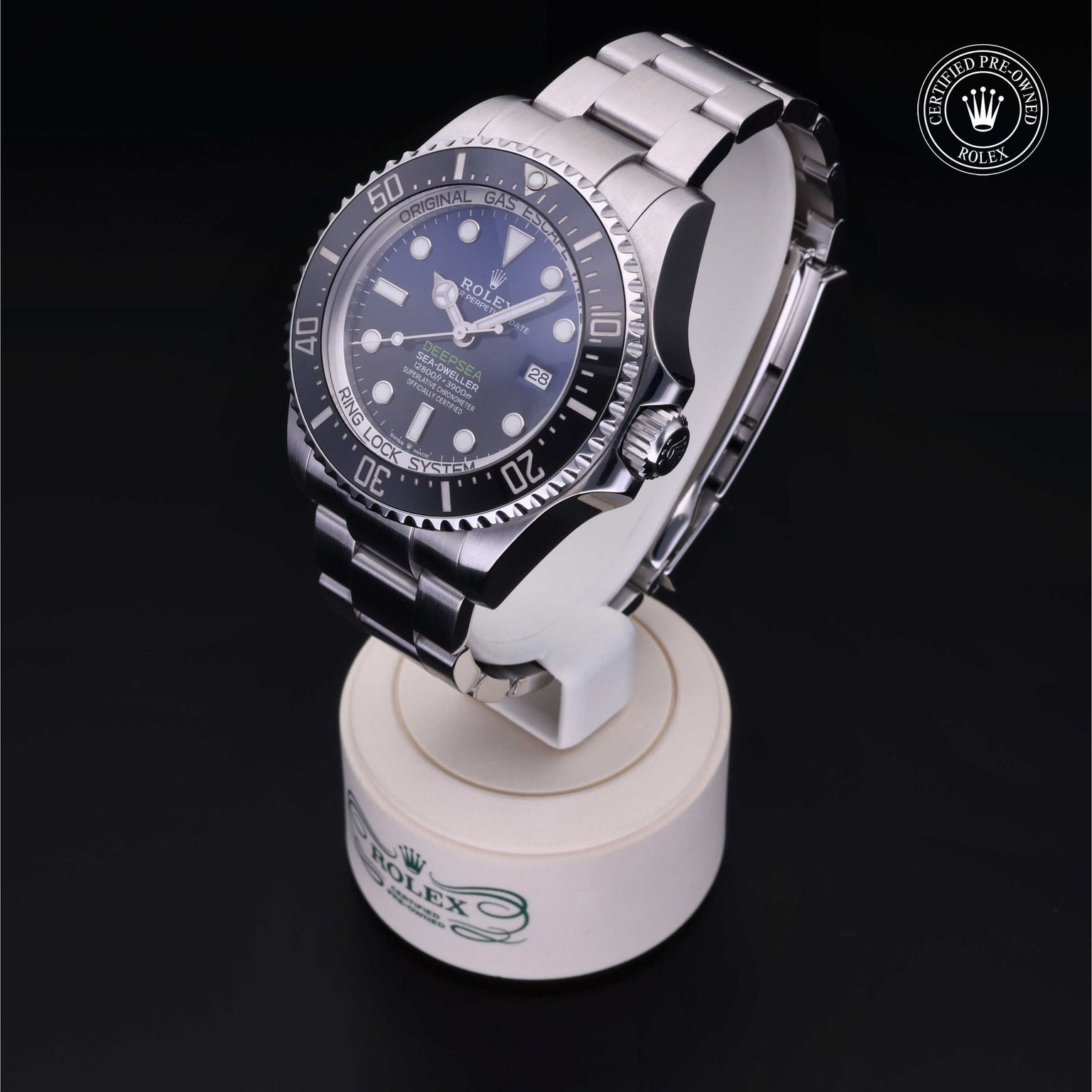Rolex Certified Pre-owned Deep Sea M126660-0002 front on black background