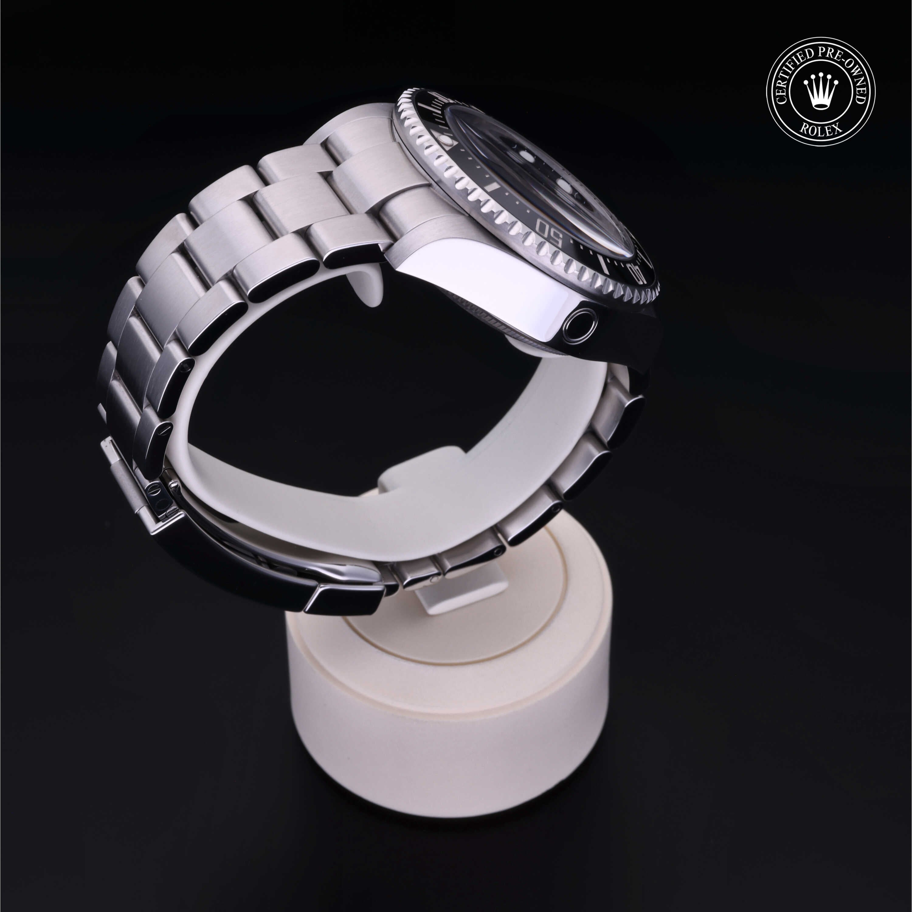 Rolex Certified Pre-owned Deep Sea M126660-0002 front on black background