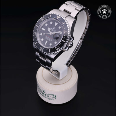 Rolex Certified Pre-owned Sea-Dweller M126600-0001 front on black background