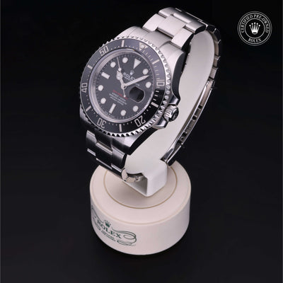 Rolex Certified Pre-owned Sea-Dweller M126600-0001 front on black background