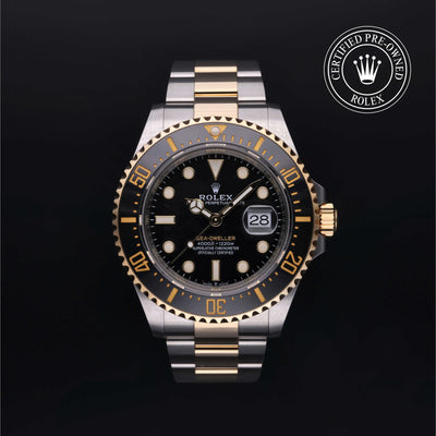 Rolex Certified Pre-owned Sea-Dweller M126603-0001 front on black background