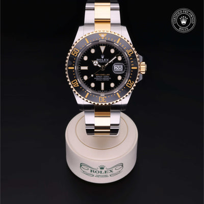 Rolex Certified Pre-owned Sea-Dweller M126603-0001 front on black background
