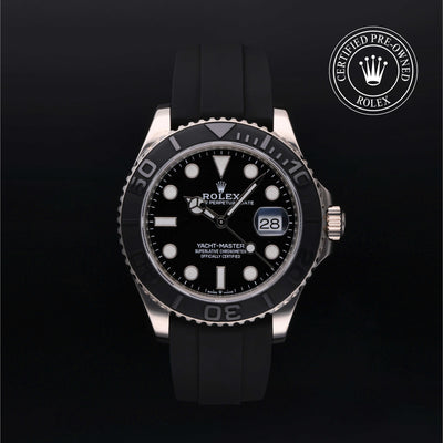 Rolex Certified Pre-owned Yacht-Master M226659-0002 front on black background