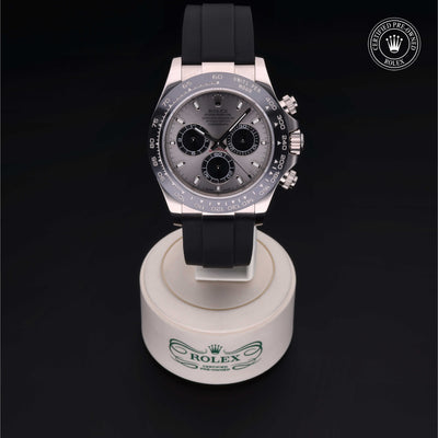 Rolex Certified Pre-owned Daytona M116519LN-0024 front on black background