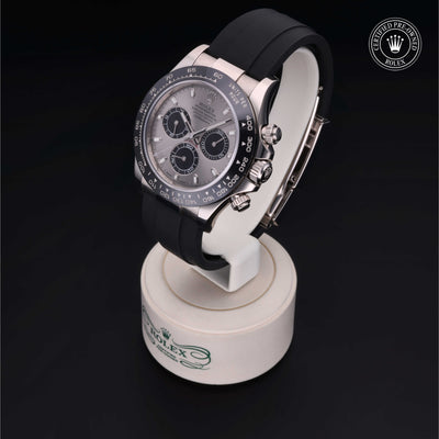 Rolex Certified Pre-owned Daytona M116519LN-0024 front on black background