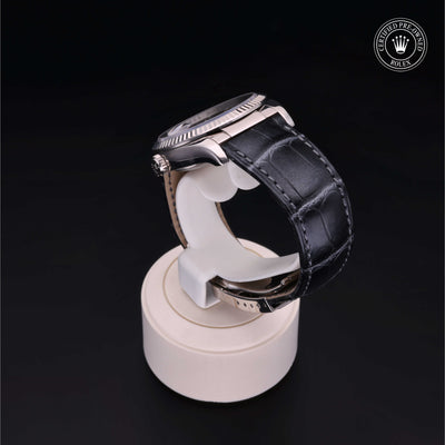 Rolex Certified Pre-owned Datejust M116139-0043 front on black background