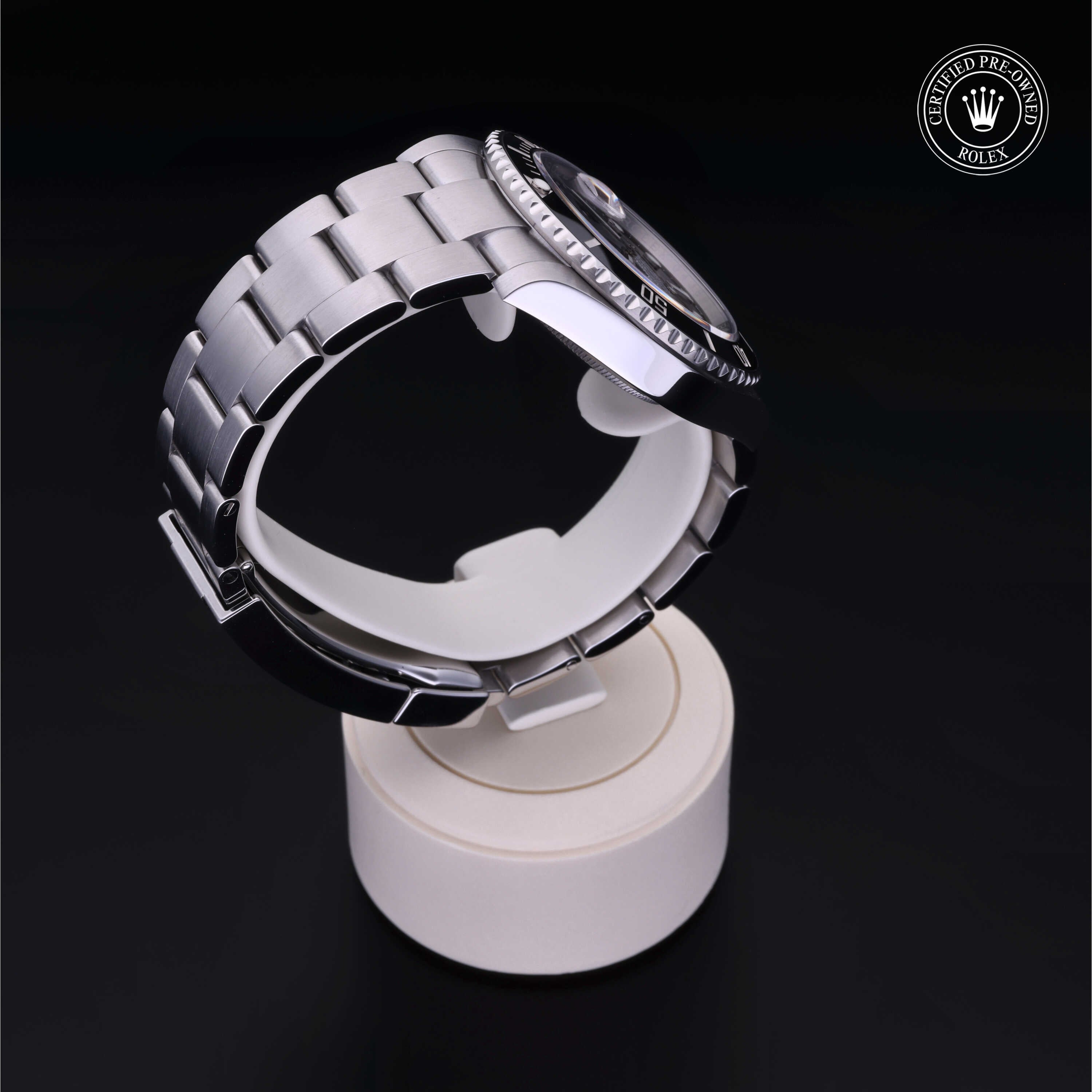 Rolex Certified Pre-owned Submariner M126610LN-0001 front on black background