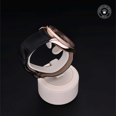 Rolex Certified Pre-owned Cellini M50505-0005 front on black background