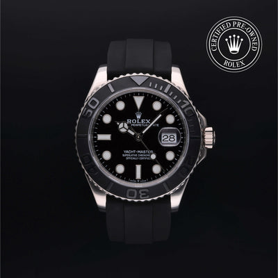 Rolex Certified Pre-owned Yacht-Master M226659-0002 front on black background