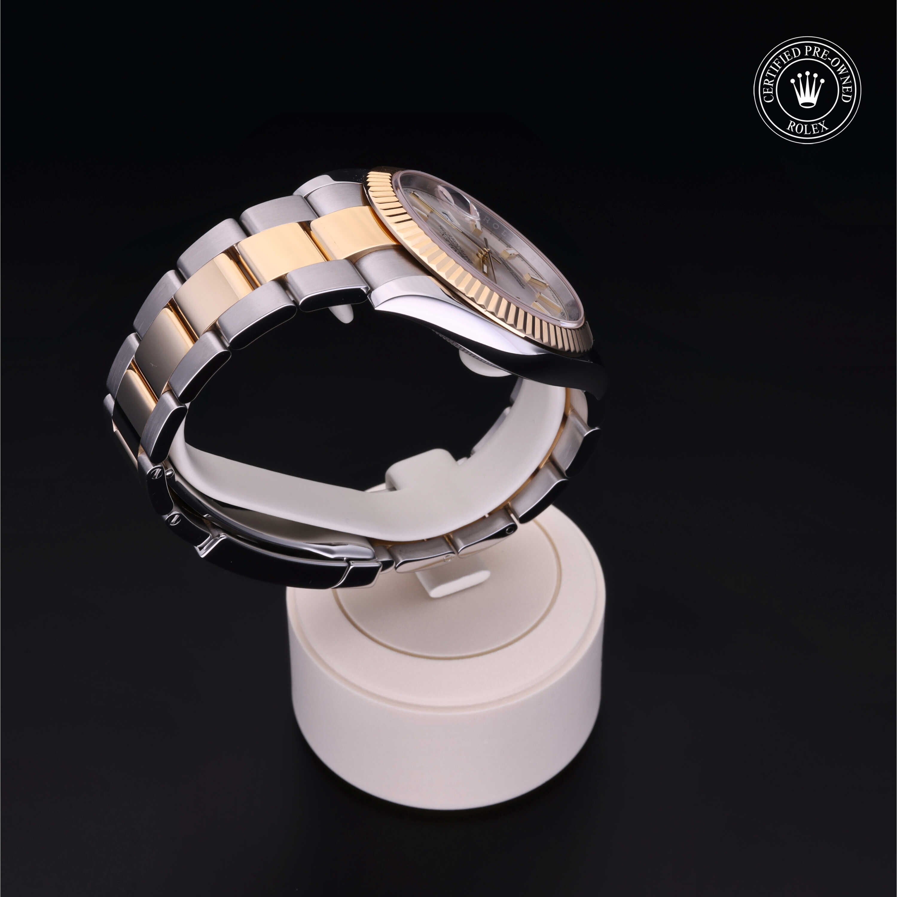 Rolex Certified Pre-owned Datejust M126333-0001 front on black background