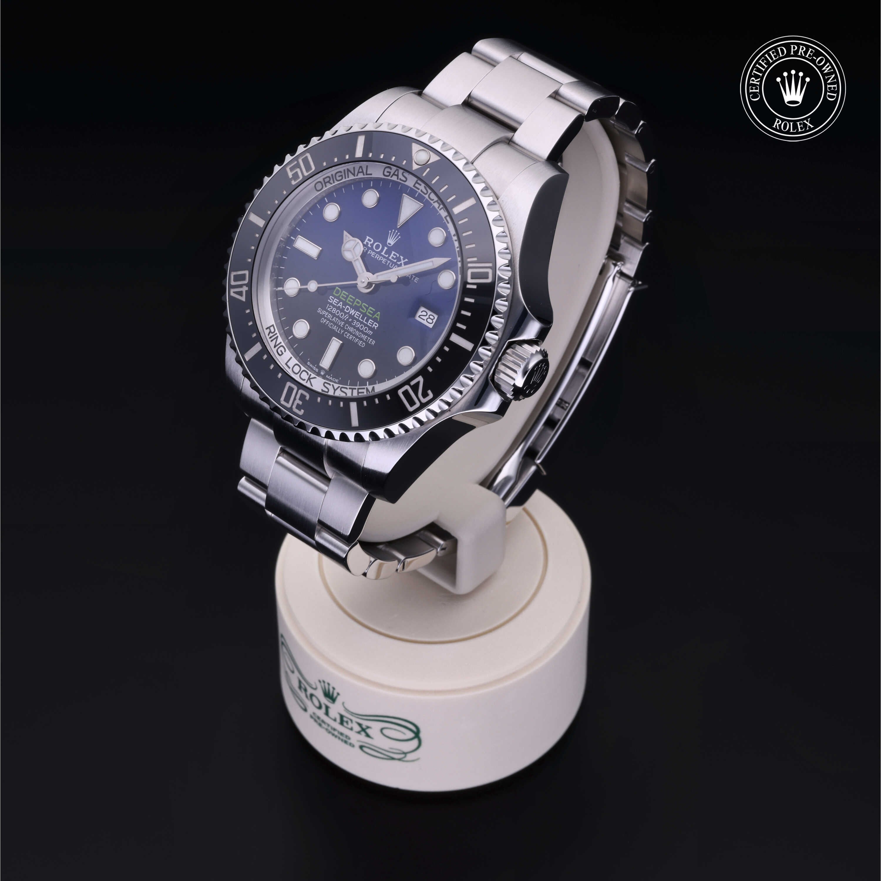 Rolex Certified Pre-owned Deep Sea M126660-0002 front on black background