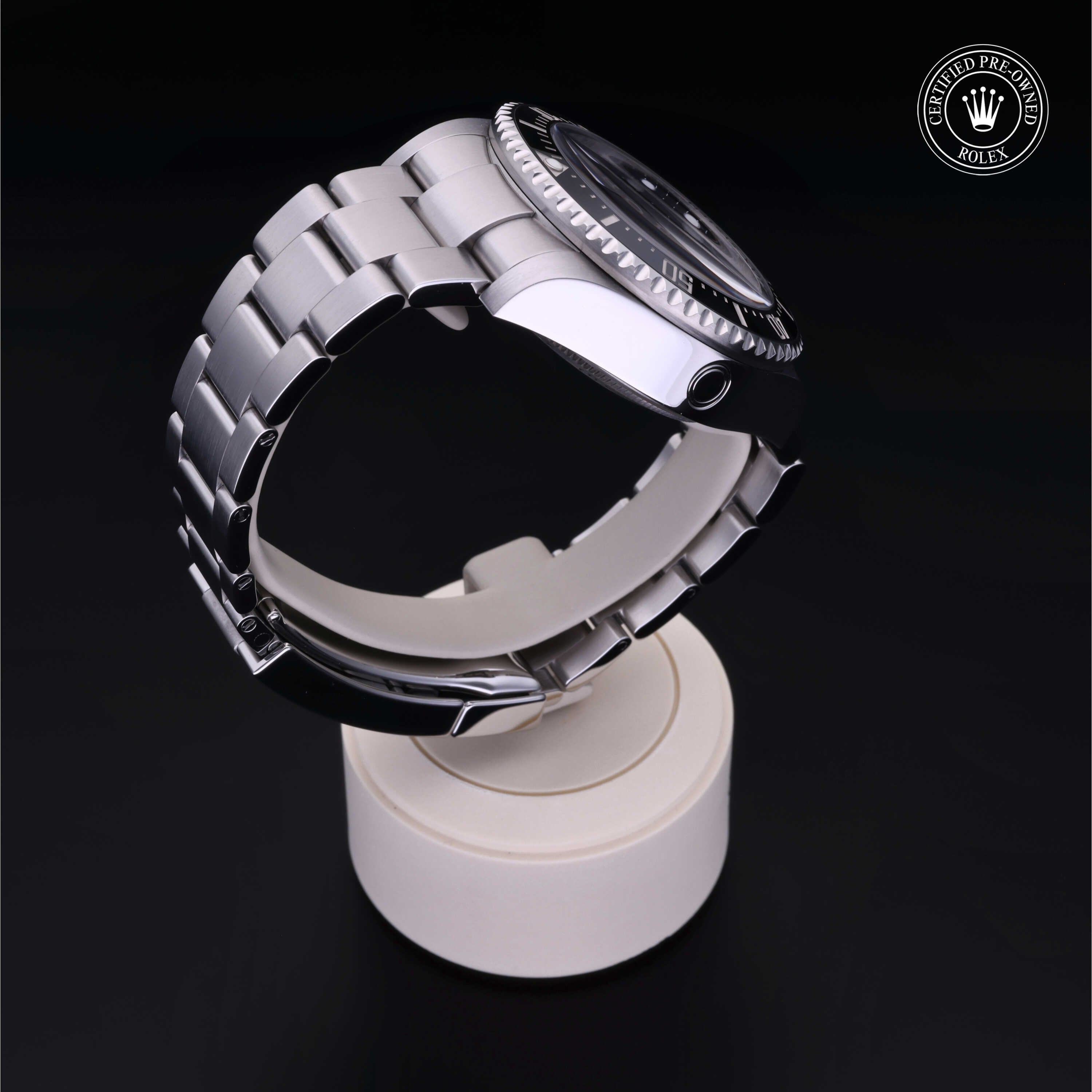 Rolex Certified Pre-owned Deep Sea M126660-0002 front on black background