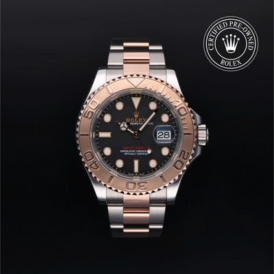 Rolex Certified Pre-owned Yacht-Master M126621-0002 front on black background