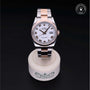 Rolex Certified Pre-owned Datejust M126201-0016 front on black background