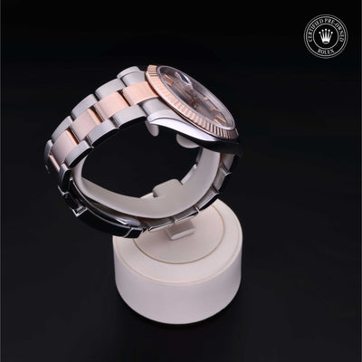 Rolex Certified Pre-owned Datejust M126331-0009 front on black background