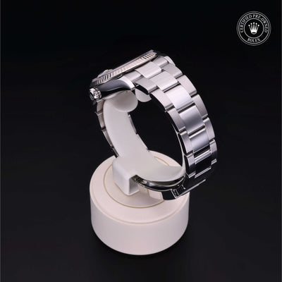 Rolex Certified Pre-owned Datejust M126234-0048 front on black background