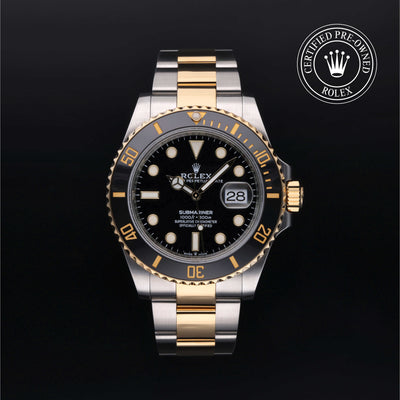 Rolex Certified Pre-owned Submariner M126613LN-0002 front on black background