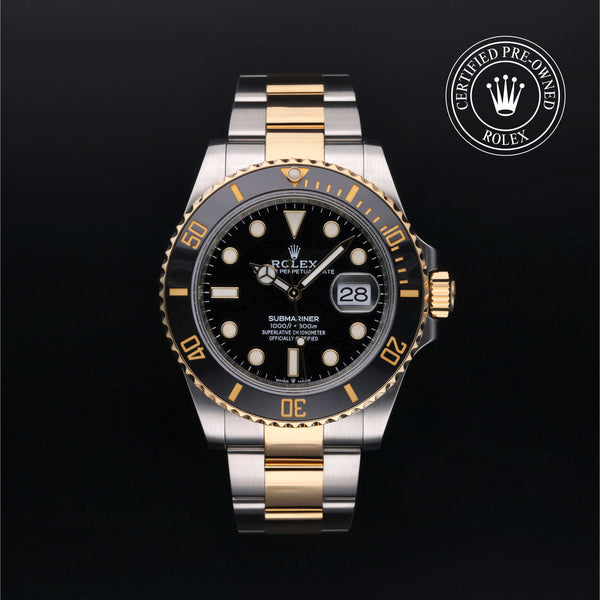 Rolex Certified Pre-owned Submariner M126613LN-0002 front on black background