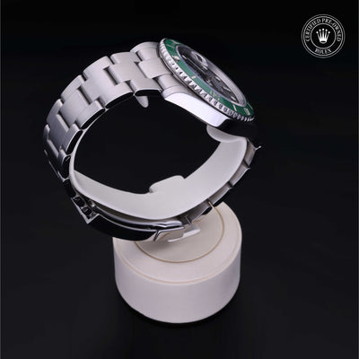 Rolex Certified Pre-owned Submariner M126610LV-0002 front on black background