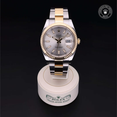 Rolex Certified Pre-owned Datejust M126333-0001 front on black background