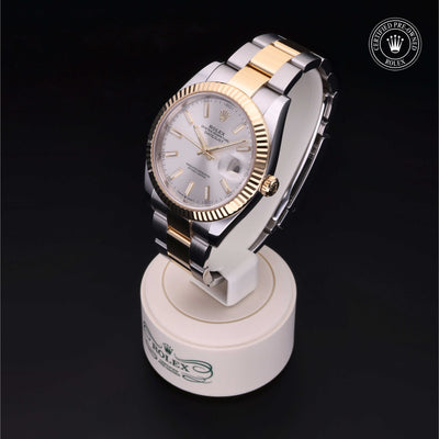 Rolex Certified Pre-owned Datejust M126333-0001 front on black background