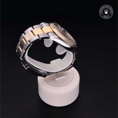 Rolex Certified Pre-owned Datejust M126333-0001 front on black background