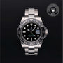 Rolex Certified Pre-owned GMT II M116710LN-0001 front on black background