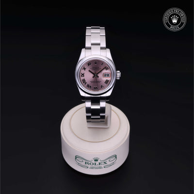 Rolex Certified Pre-owned Lady Datejust M179160-0035 front on black background