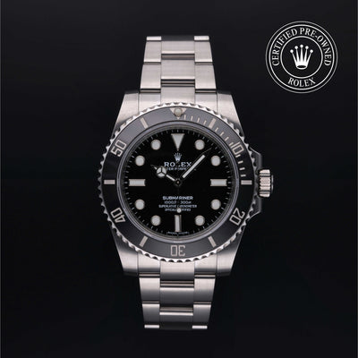 Rolex Certified Pre-owned Submariner M114060-0002 front on black background