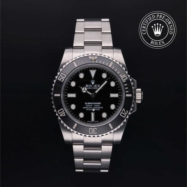 Rolex Certified Pre-owned Submariner M114060-0002 front on black background