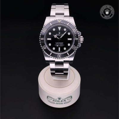 Rolex Certified Pre-owned Submariner M114060-0002 front on black background