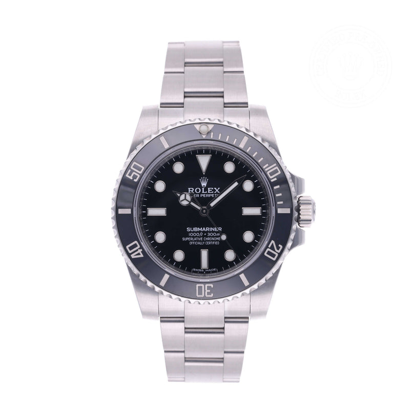 Rolex Certified Pre-owned Submariner M114060-0002 front on white background