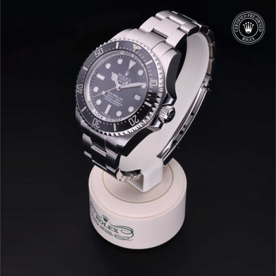 Rolex Certified Pre-owned Sea-Dweller M116660-0001 front on black background