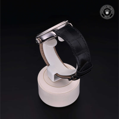 Rolex Certified Pre-owned Cellini M50529-0006 front on black background
