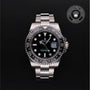 Rolex Certified Pre-owned GMT M116710LN-0001 front on black background