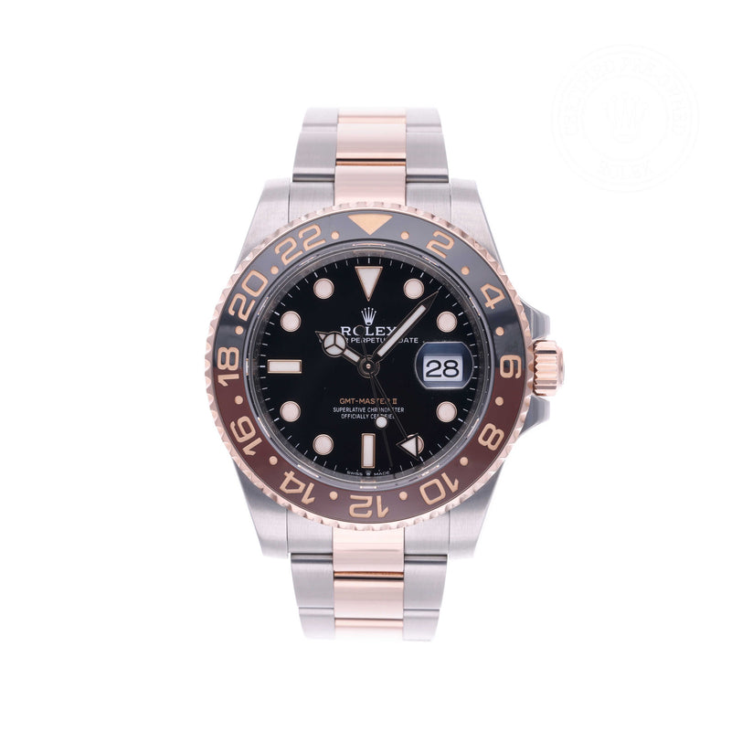 Rolex Certified Pre-owned GMT M126711CHNR-0002 front on white background