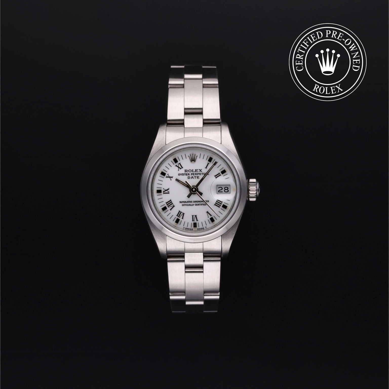 Rolex Certified Pre-owned Lady Datejust M69160-0011 front on black background