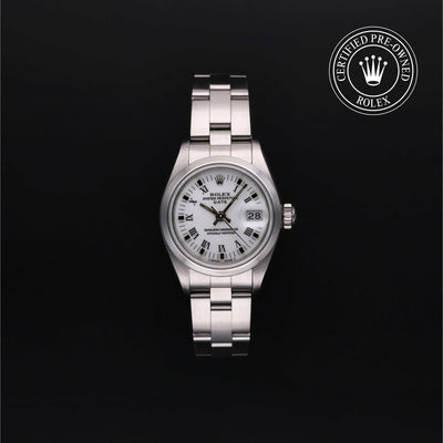 Rolex Certified Pre-owned Lady Datejust M69160-0011 front on black background