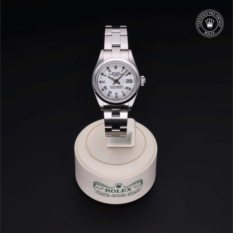 Rolex Certified Pre-owned Lady Datejust M69160-0011 front on black background