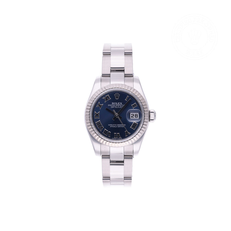 Rolex Certified Pre-owned Lady Datejust M179174-0095 front on white background