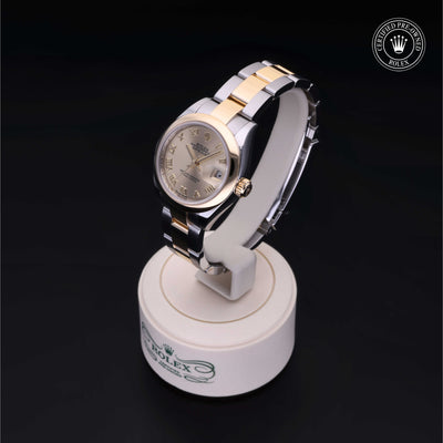 Rolex Certified Pre-owned Lady Datejust M279163-0007 front on black background