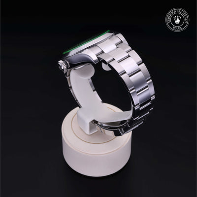 Rolex Certified Pre-owned Milgauss M116400GV-0001 front on black background