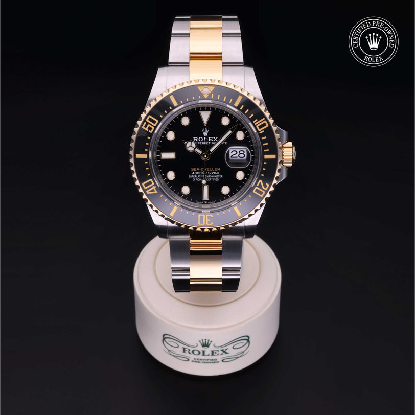 Rolex Certified Pre-owned Sea-Dweller M126603-0001 front on black background
